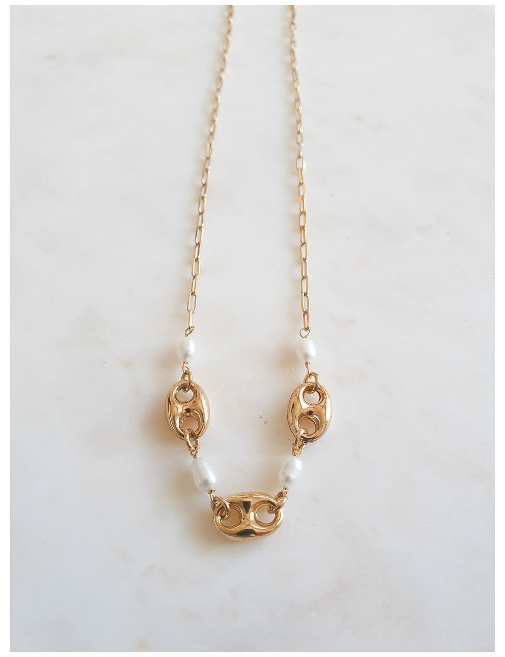 COLAR MONZA PRATA DOURADA