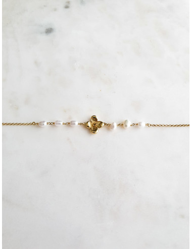 PULSEIRA PRETTY FLOWER PRATA DOURADA