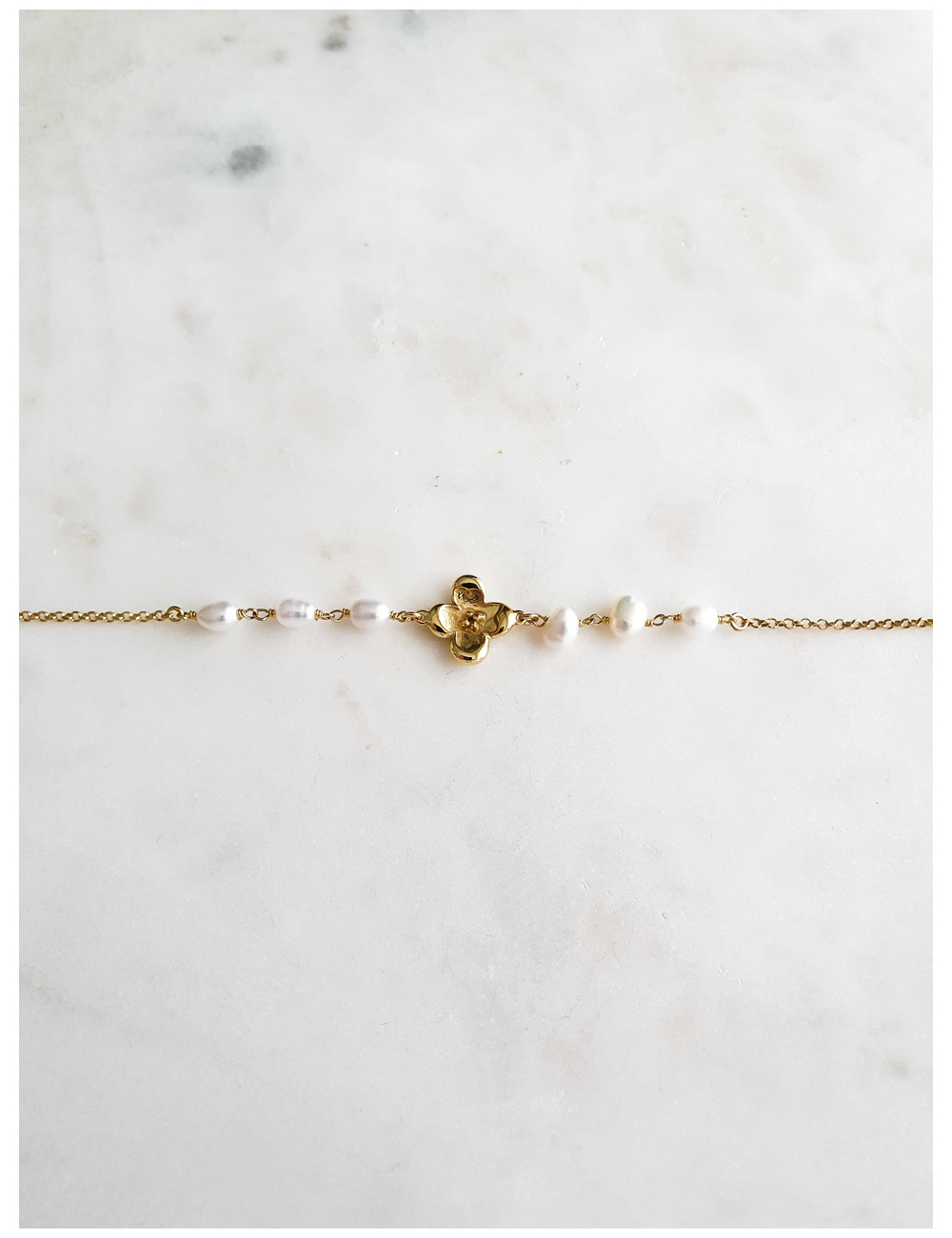 PULSEIRA PRETTY FLOWER PRATA DOURADA