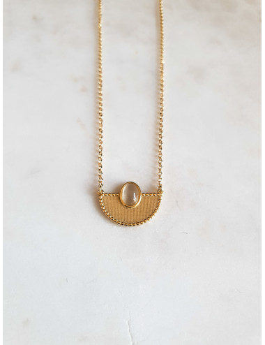 COLAR JULY WHITE PRATA DOURADA