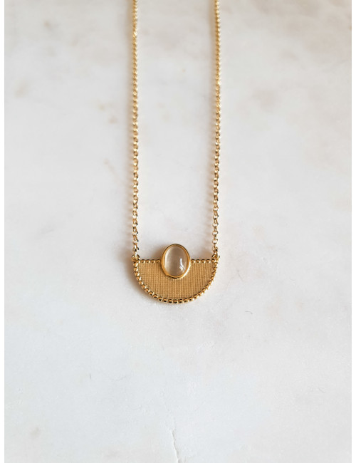 COLAR JULY WHITE PRATA DOURADA