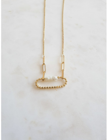 COLAR LOCK PRATA DOURADA