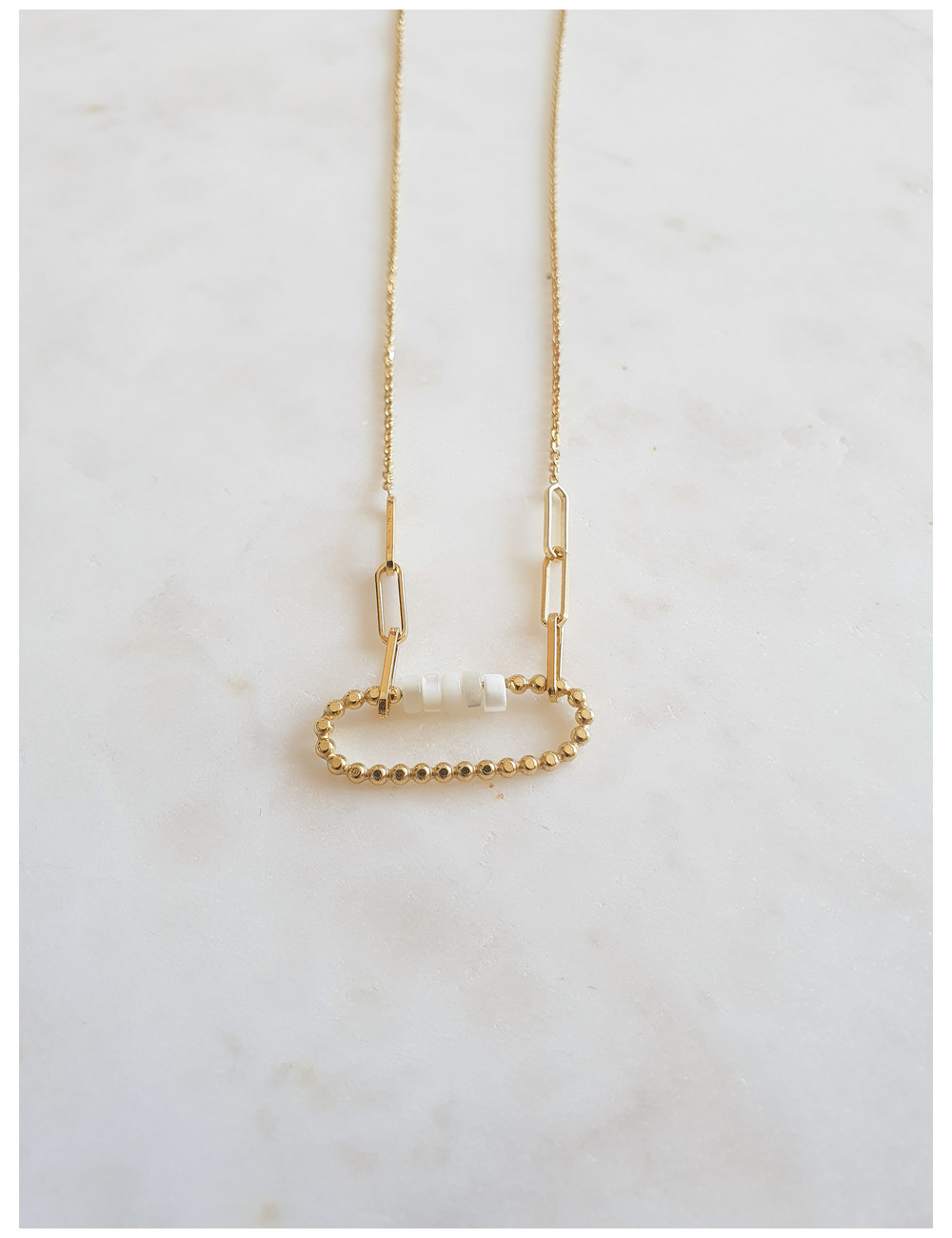 COLAR LOCK PRATA DOURADA