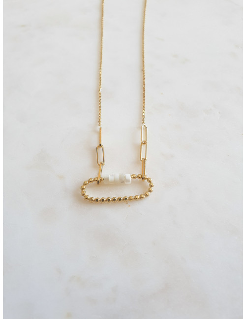 COLAR LOCK PRATA DOURADA