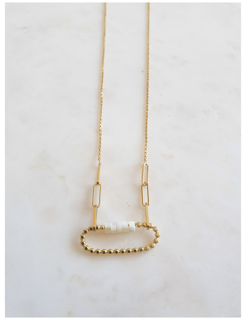 COLAR LOCK PRATA DOURADA