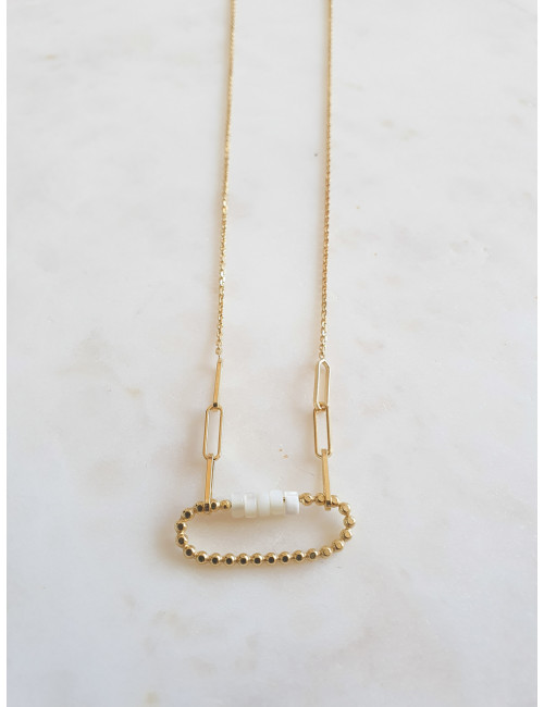 COLAR LOCK PRATA DOURADA