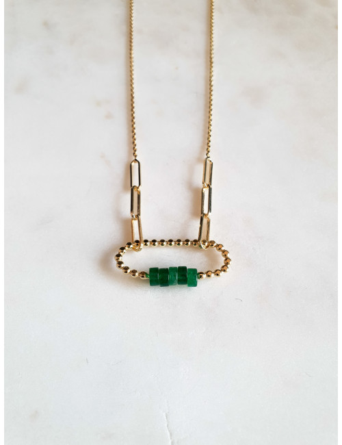 COLAR LOCK PRATA DOURADA