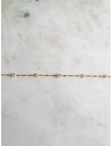 PULSEIRA SIMPLE ELEGANCE PRATA DOURADA