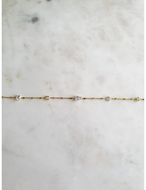 PULSEIRA SIMPLE ELEGANCE PRATA DOURADA