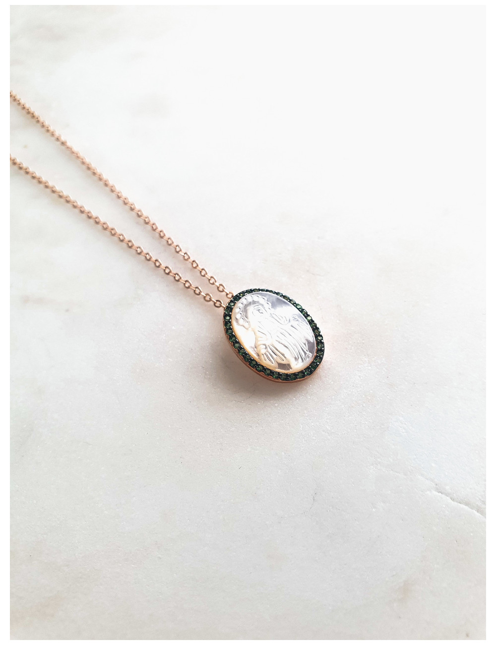 COLAR SANTA PRATA ROSE ROLD