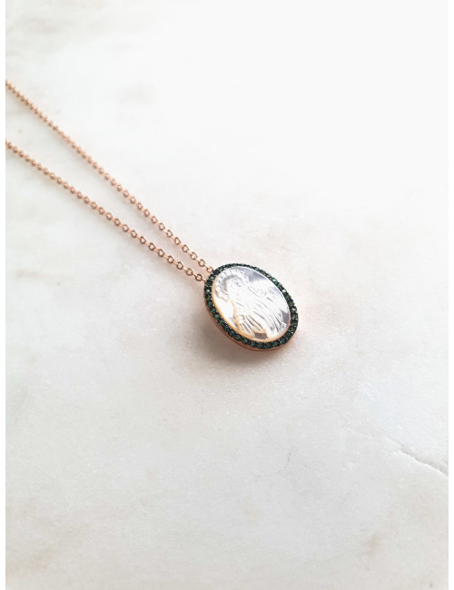 COLAR SANTA PRATA ROSE ROLD