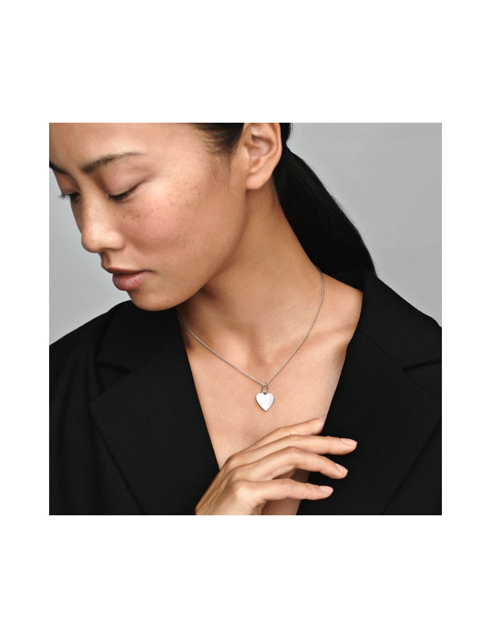 Pendente Barra Coração Gravável Pandora