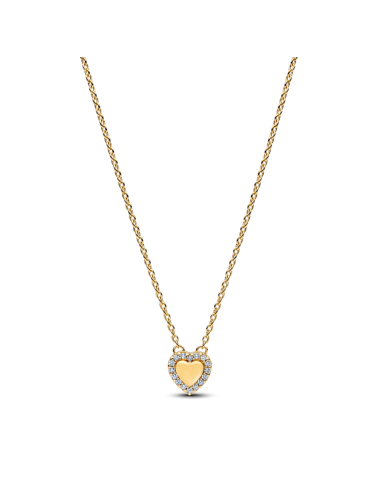 Colar Auréola Coração Gravável Pandora