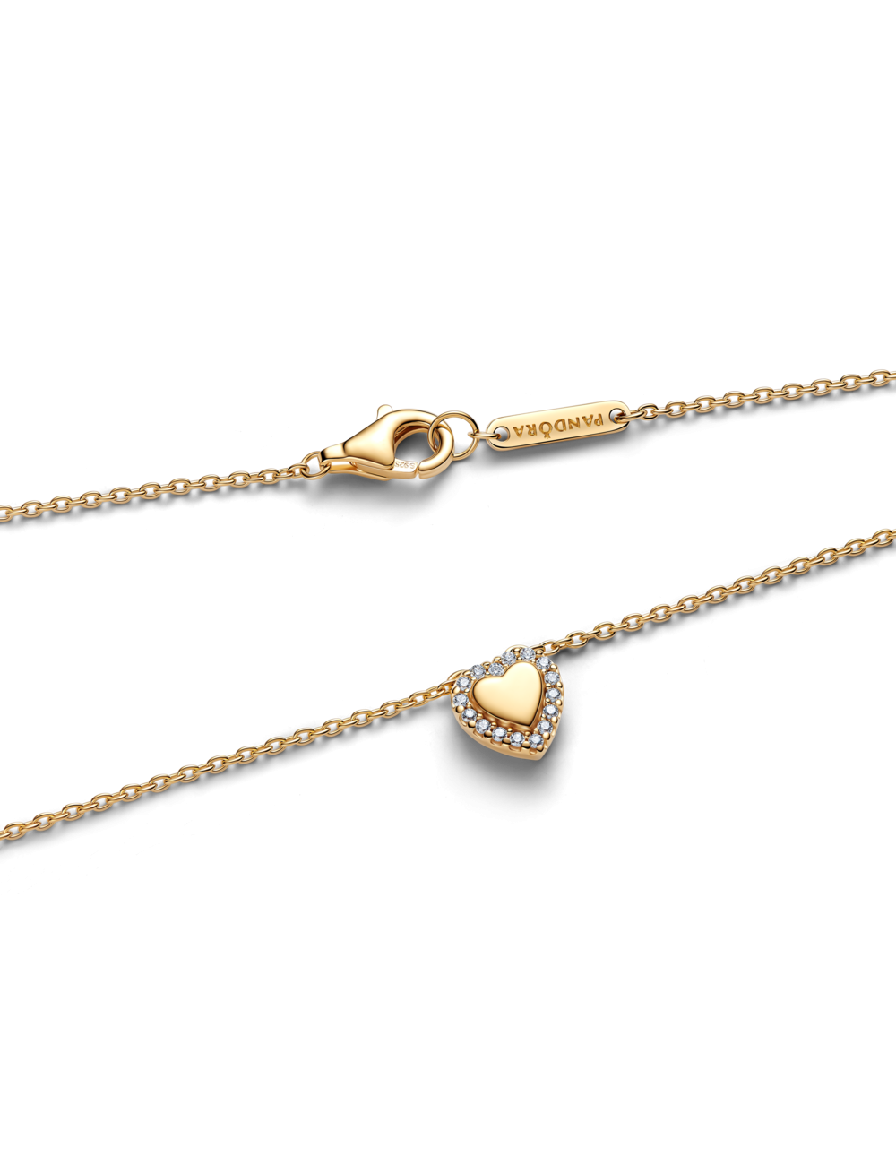 Colar Auréola Coração Gravável Pandora