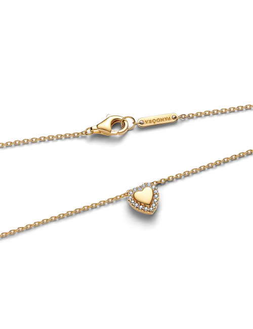 Colar Auréola Coração Gravável Pandora