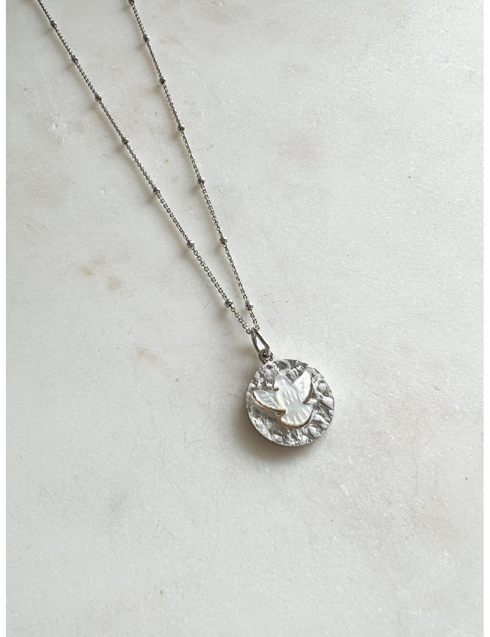 Colar Espirito Santo Madrepérola Prata