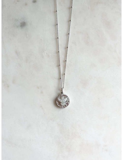 Colar Espirito Santo Madrepérola Prata