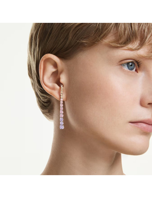 Brincos compridos Matrix Swarovski