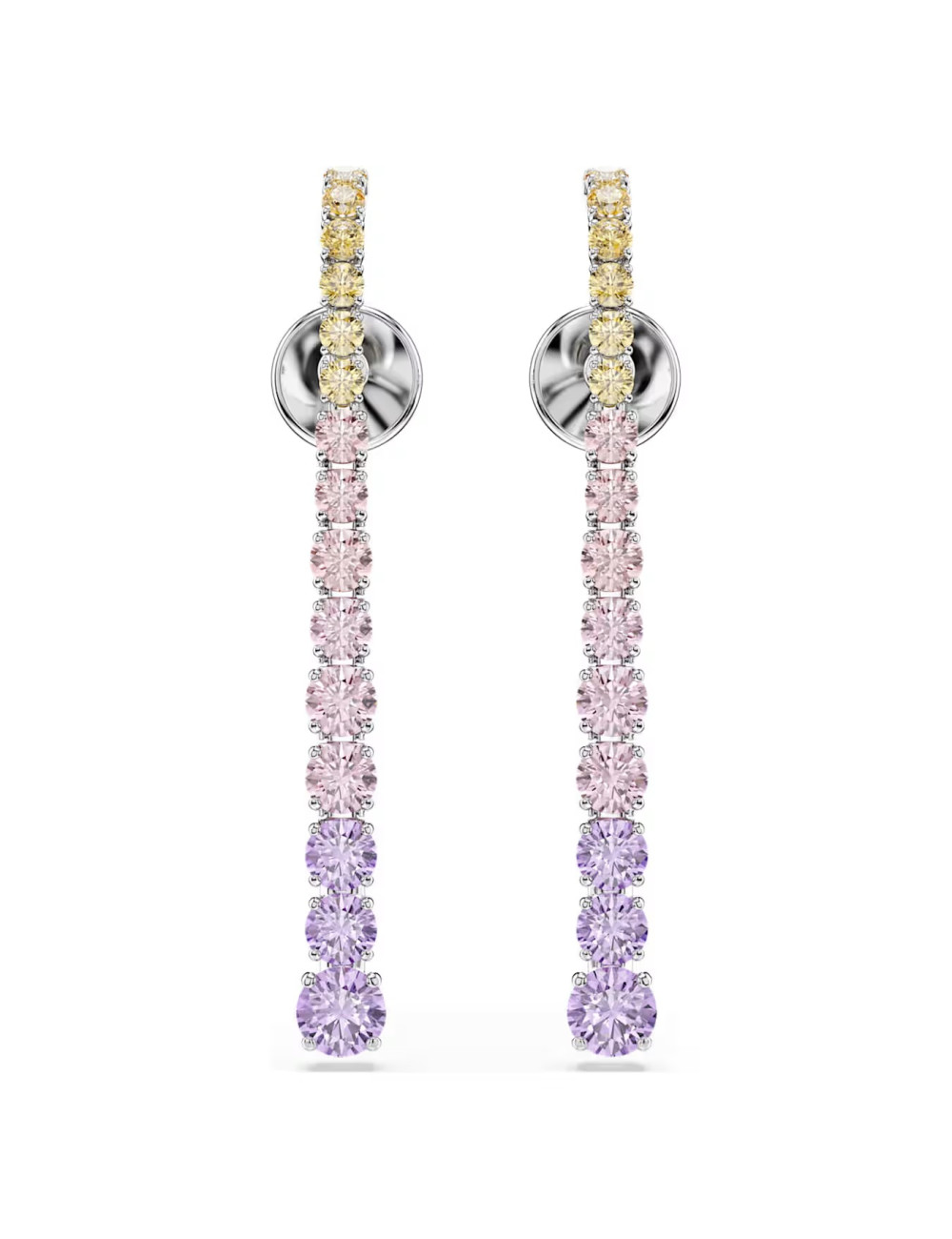 Brincos compridos Matrix Swarovski