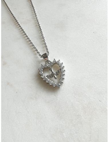 Colar Espirito Santo Cravado Prata