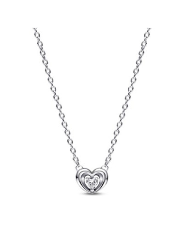 COLAR RADIANT HEART & FLOATING STONE PANDORA