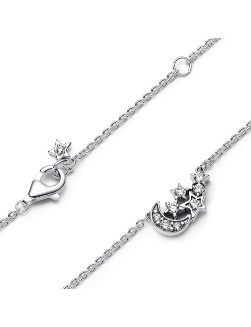Colar Sparkling Moon & Star Pandora