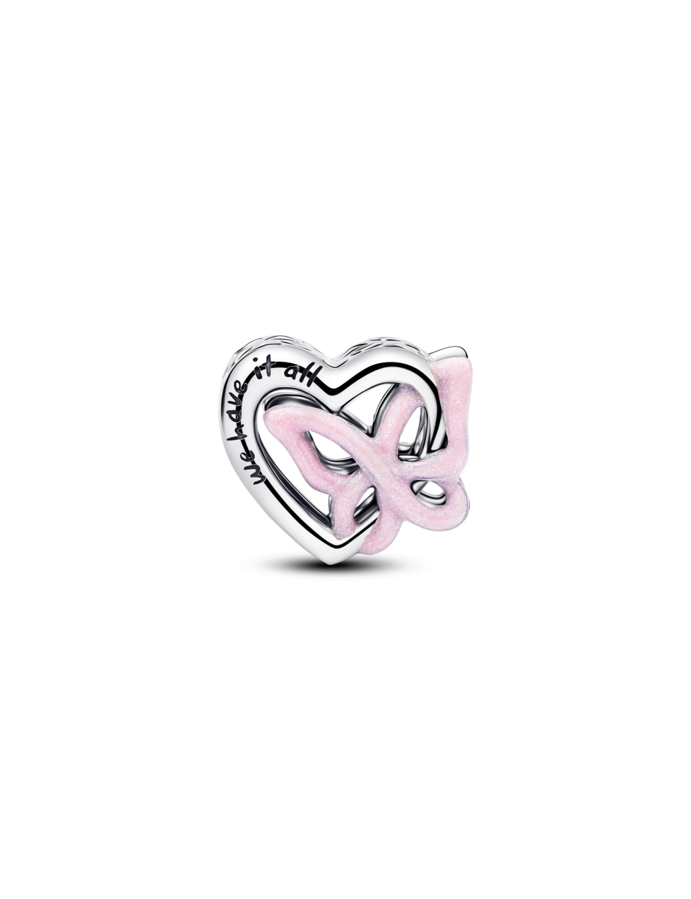 Conta Coração Entrelaçado e Borboleta Pandora