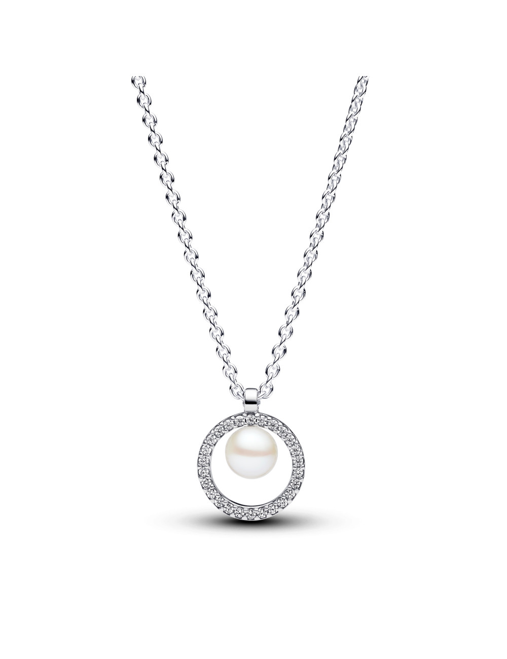 Colar Treated Freshwater Cultured Pearl & Pavé Pandora