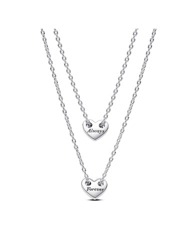 Colares Coração divisível Forever & Always Pandora
