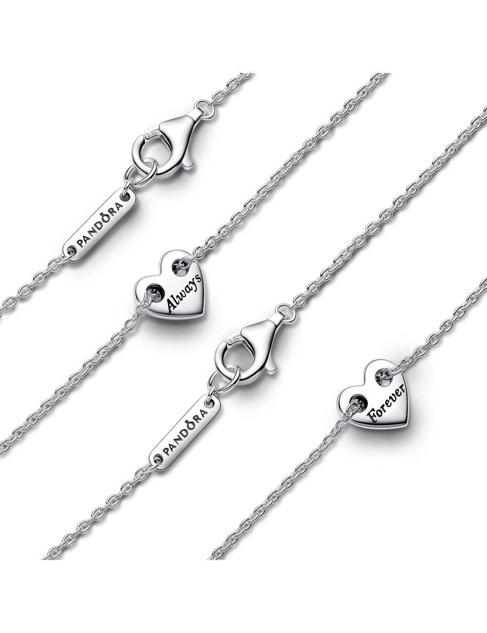 Colares Coração divisível Forever & Always Pandora