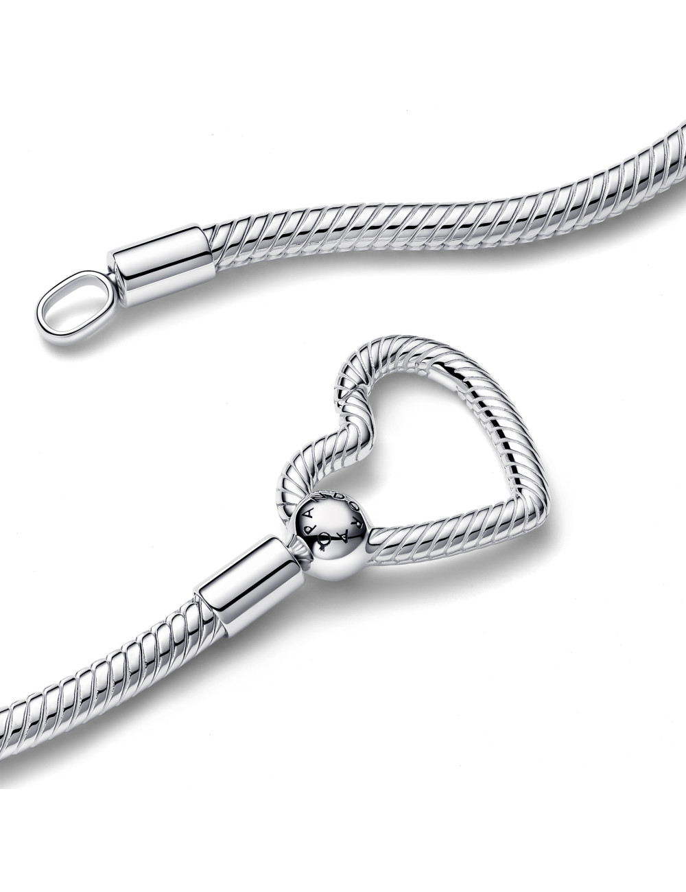 Colar Malha Snake Fecho Coração