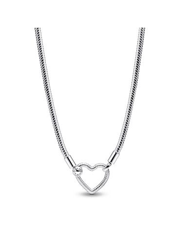 Colar Malha Snake Fecho Coração