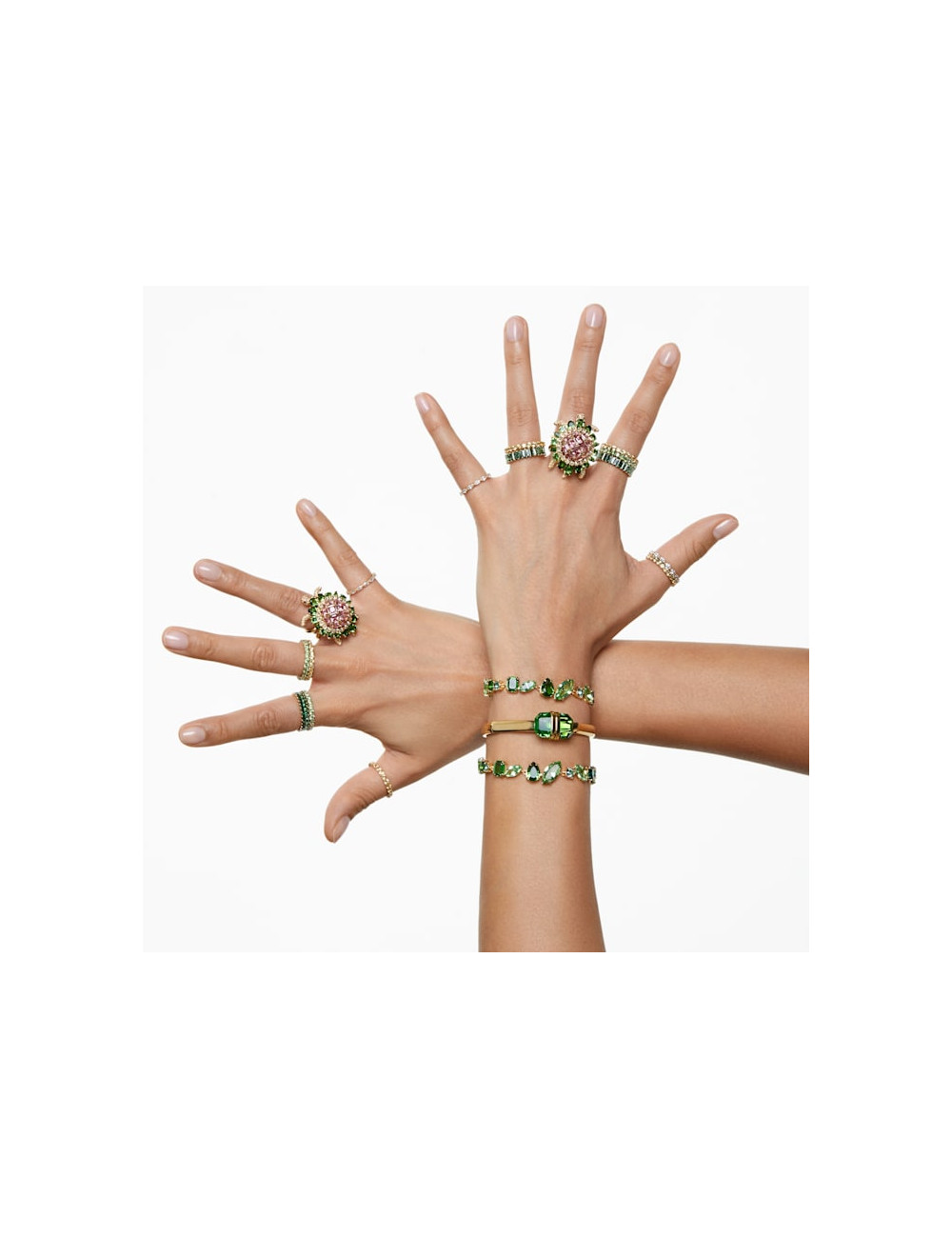 Anel Matrix Green Swarovski