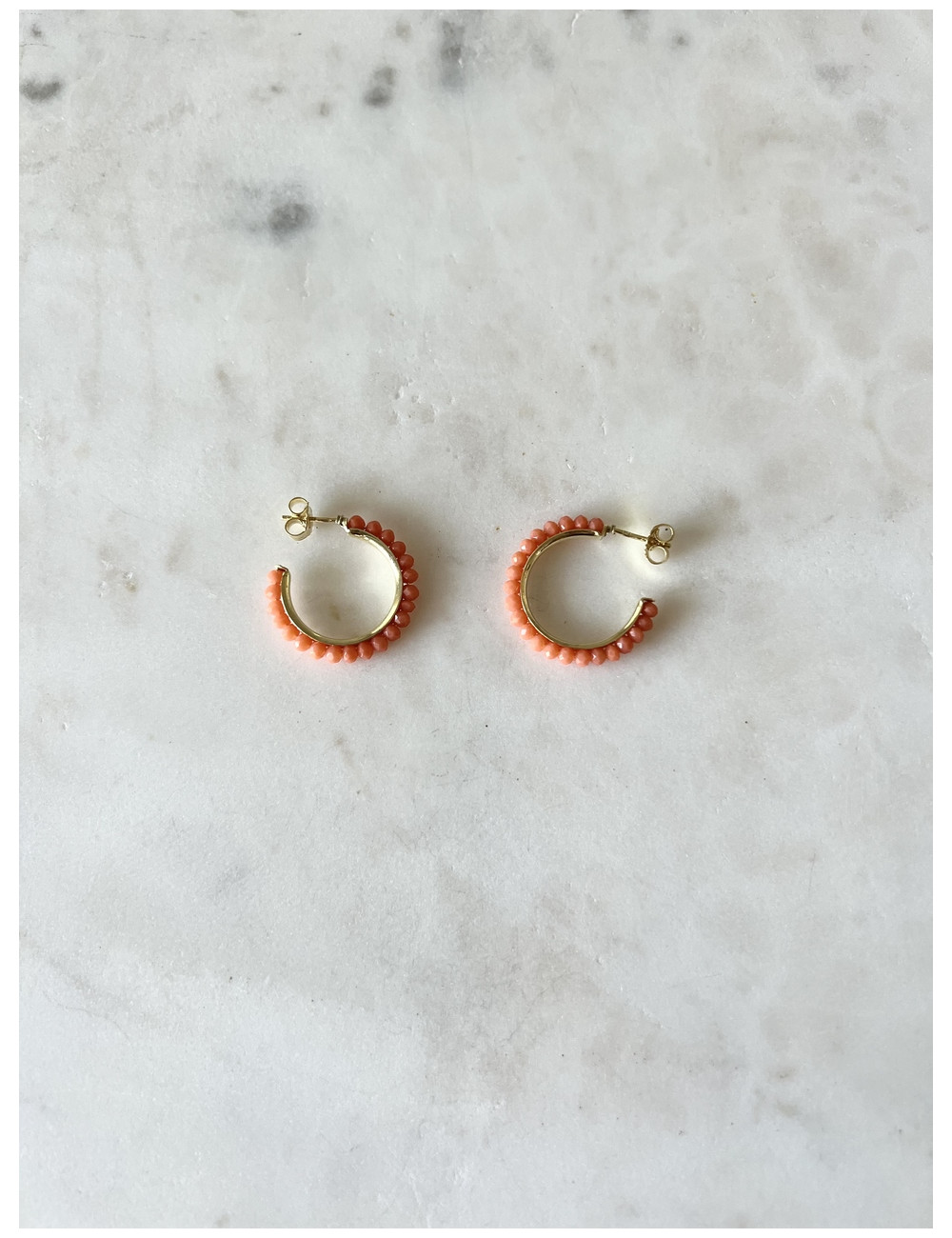 Argolas Fun Coral Prata Dourada