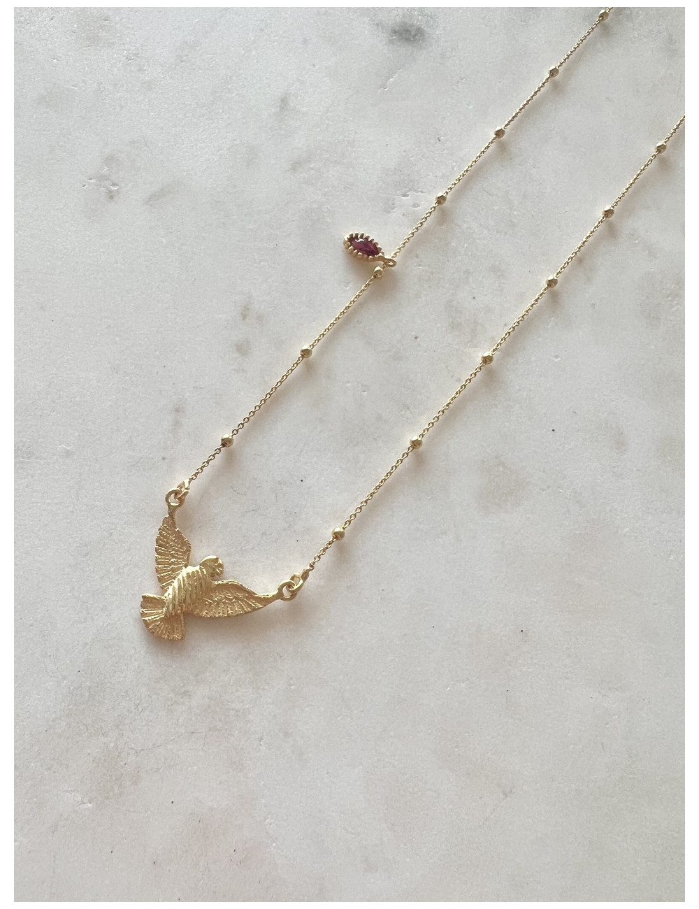 Colar Espirito Santo Prata Dourada