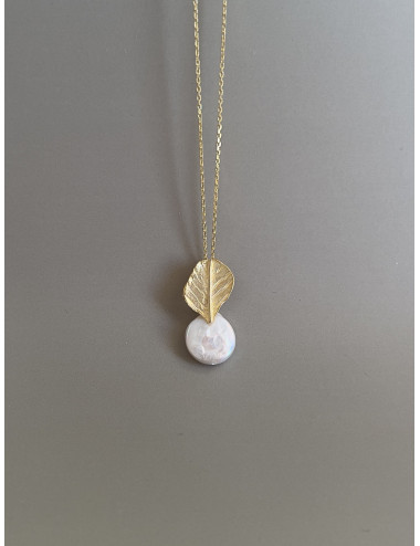 Colar Sleve Prata Dourada