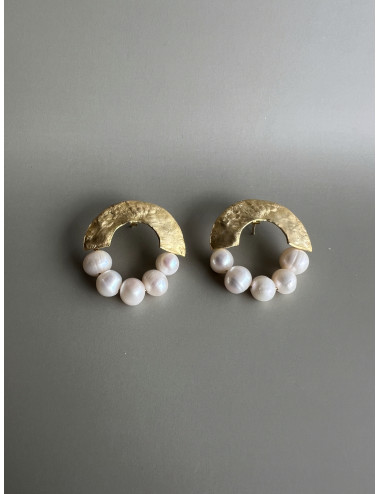 Brincos Valencia Prata Dourada