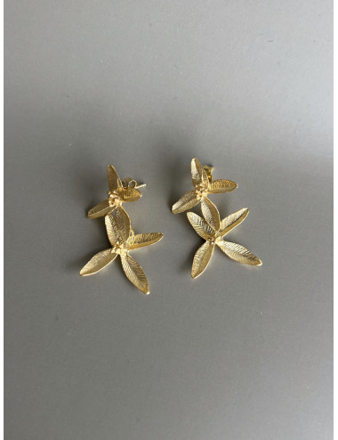 Brincos Bergamo Prata Dourada