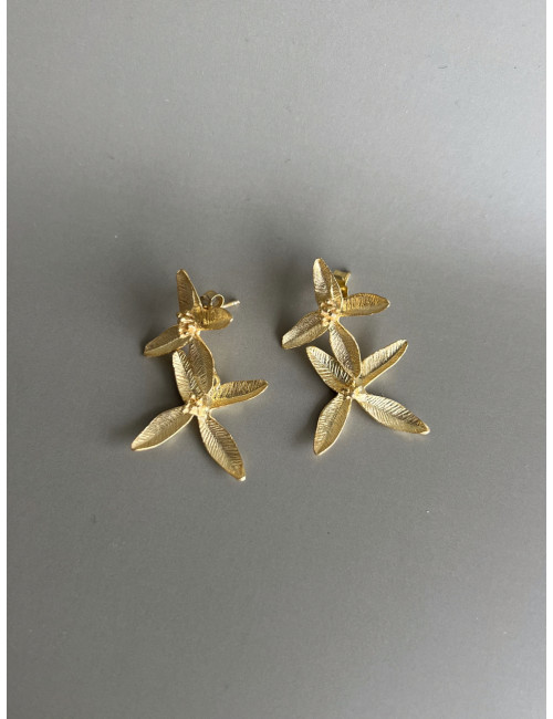 Brincos Bergamo Prata Dourada