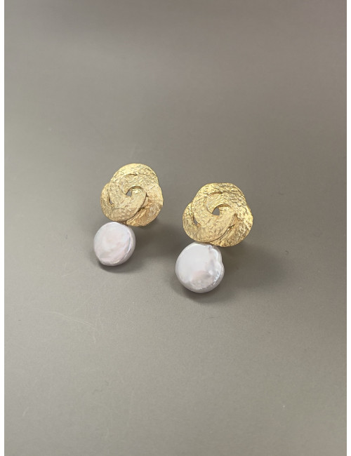 Brincos Medusa III Prata Dourada