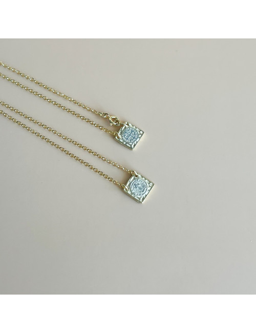 Escapulário Prata Dourada