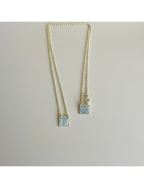 Escapulário Prata Dourada