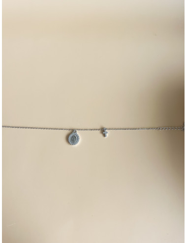 Pulseira Santa e Cruz Prata