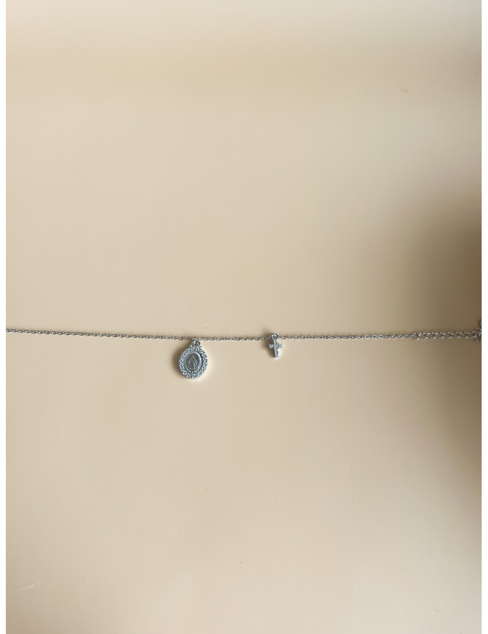 Pulseira Santa e Cruz Prata