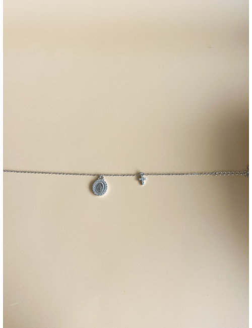 Pulseira Santa e Cruz Prata