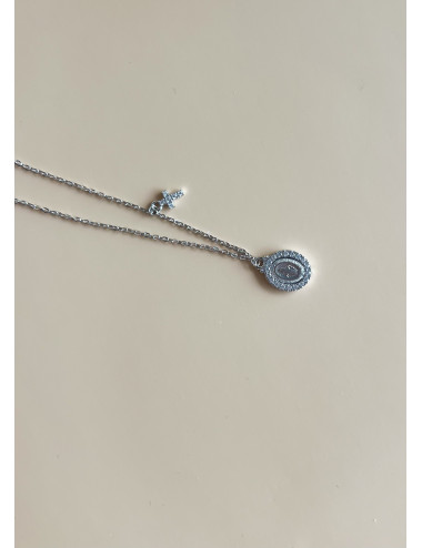 Pulseira Santa e Cruz Prata