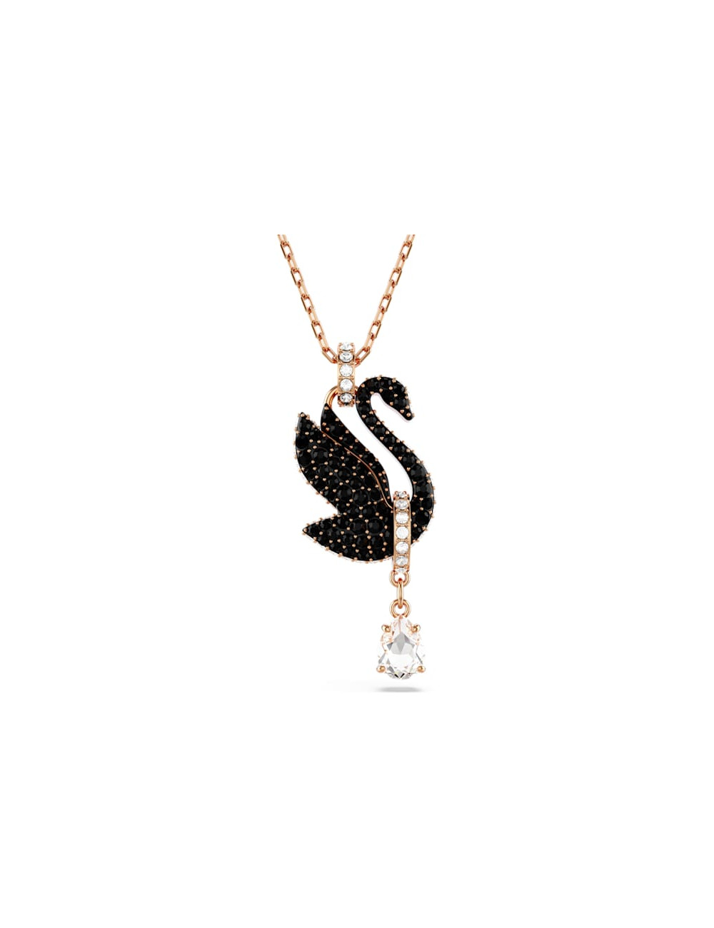Colar Black Swan Swarovski