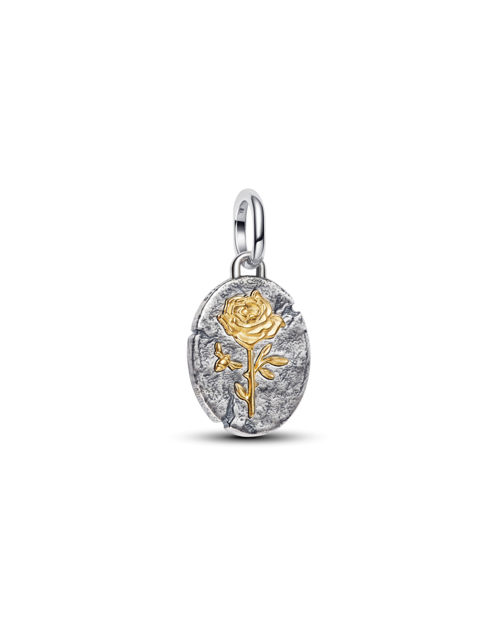 Mini Conta Medalhão Rosa Pandora Talisman