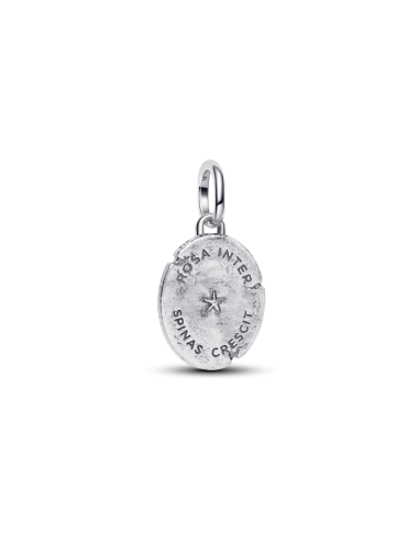 Mini Conta Medalhão Rosa Pandora Talisman