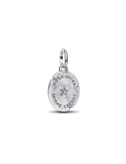 Mini Conta Medalhão Rosa Pandora Talisman